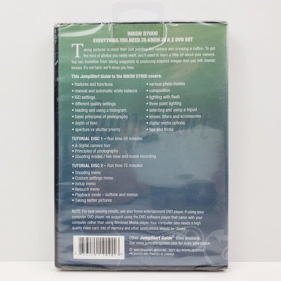 Nikon D7000 D-SLR DVD Jumpstart Guide Digital Camera Photography Sealed - Picture 2 of 8